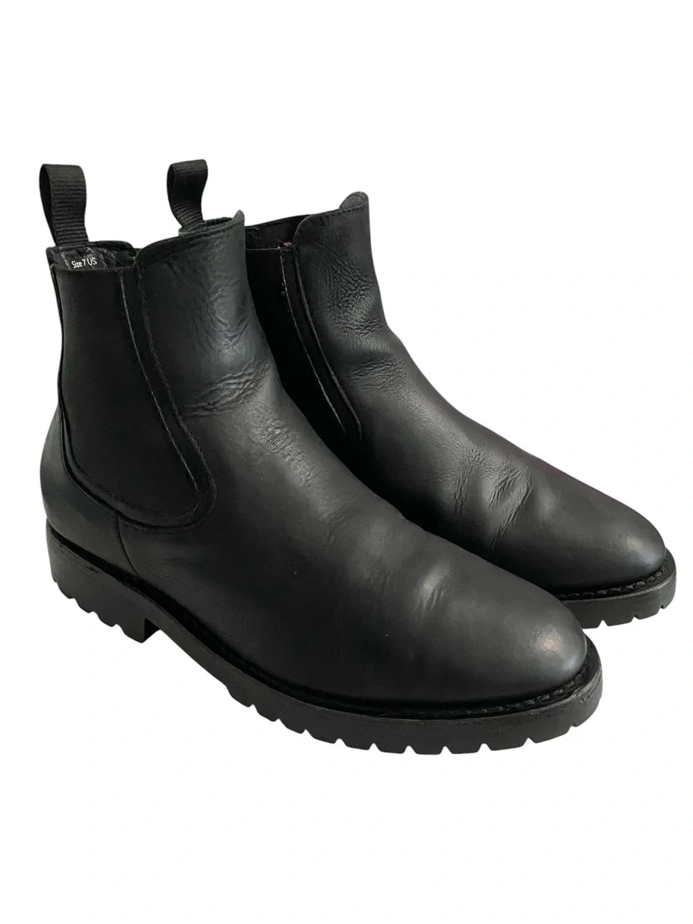 Thursday Boot Company Men’s Legend Black Leather Lug Sole Chelsea Boots Size 7